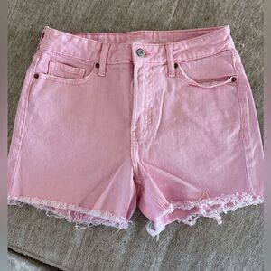 Old Navy Pink High Rise OG Straight Denim Shorts Size 6